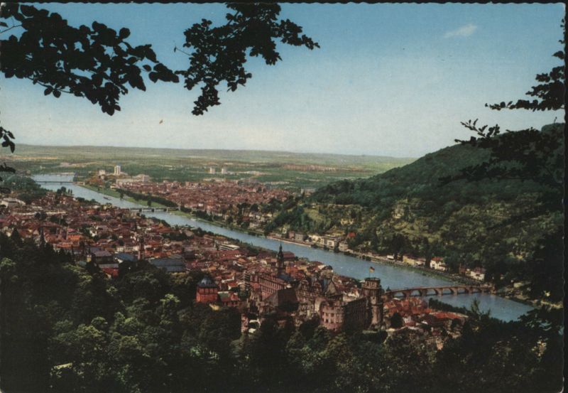 Heidelberg, Panoramic View of City and Neckar River Germany