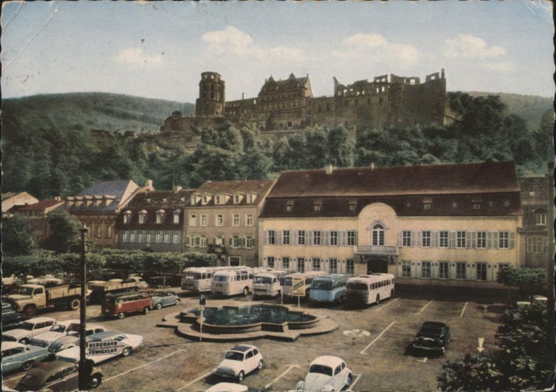 Heidelberg: Karlsplatz with Castle View Germany
