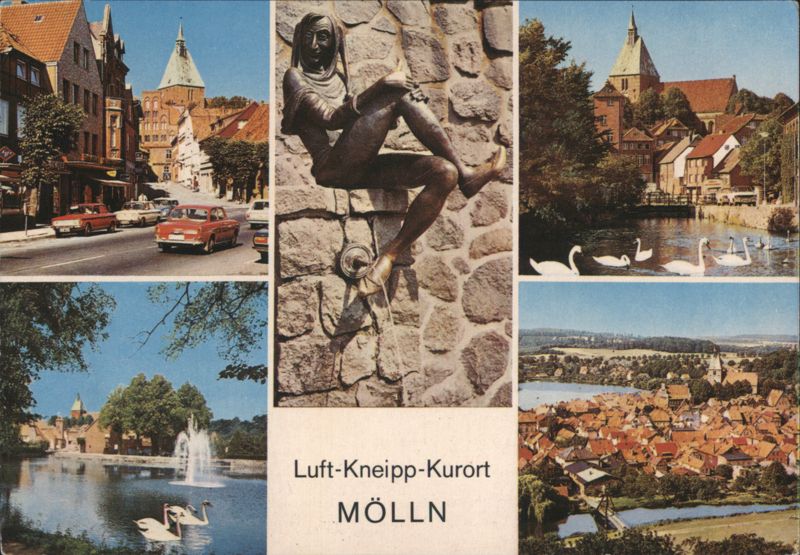 Mölln Multi-View: Till Eulenspiegel Statue and City Scenes Germany