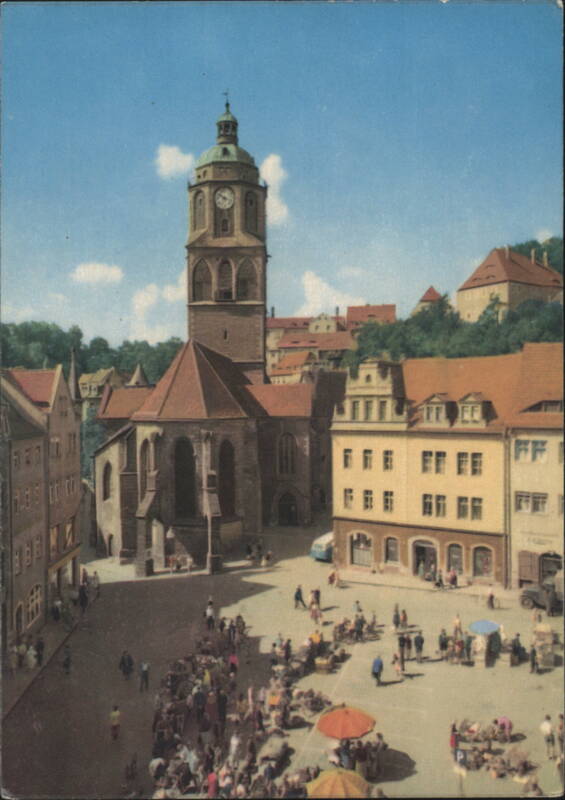 Marktplatz with Frauenkirche Clock Tower, Meißen Germany