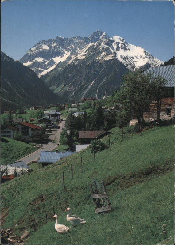 Mittelberg Village, Kleinwalsertal with Widderstein Austria