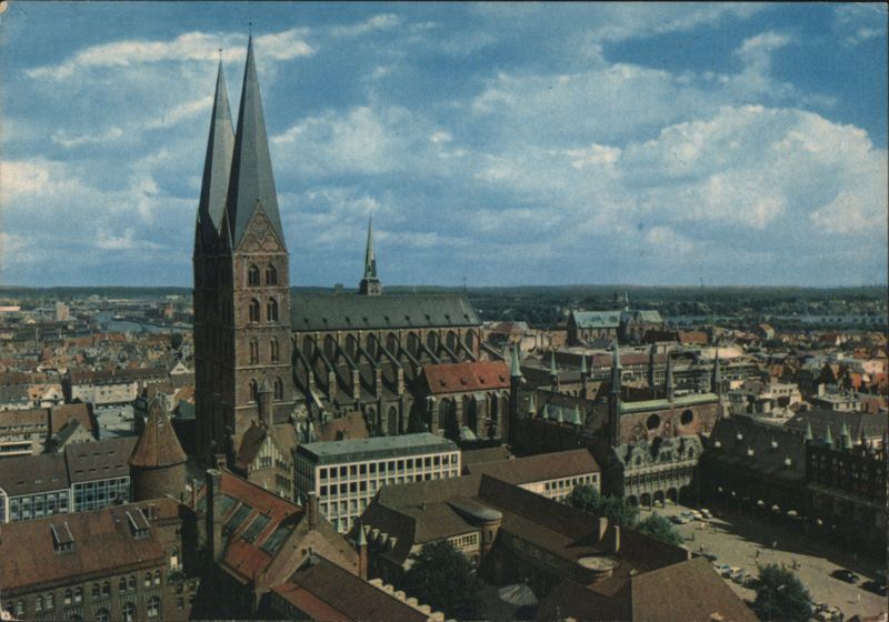 Lübeck St. Marien Church Aerial View Germany