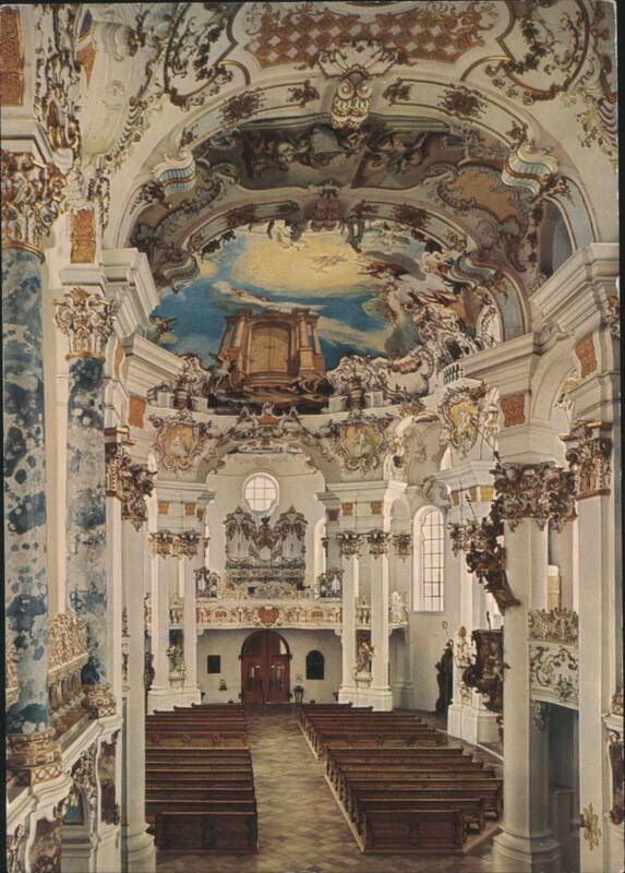 Die Wies Pilgrimage Church Interior Religious