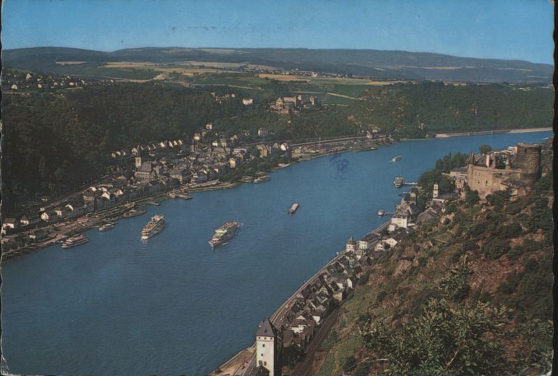 St. Goar - St. Goarshausen with Katz Castle and Rheinfels Ruin Germany