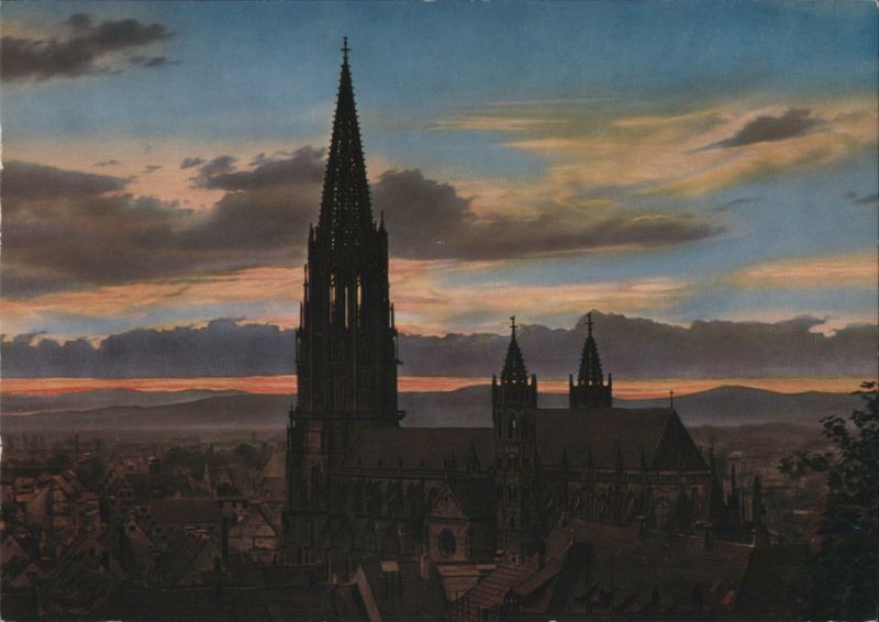 Freiburg im Breisgau Minster, Evening Light Germany