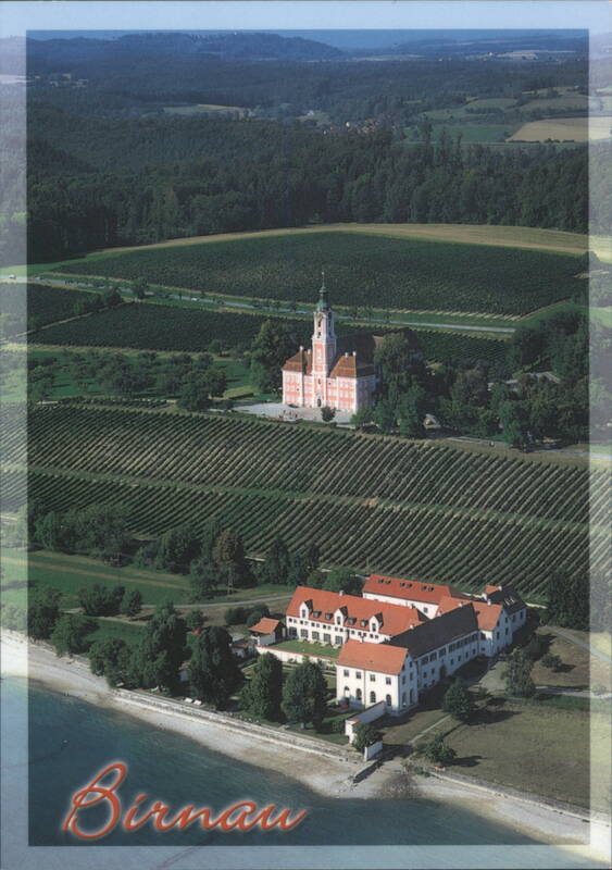 Basilica Birnau and Monastery Aerial View with Vineyards Germany