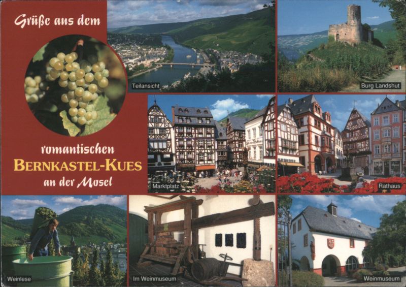 Romantic Bernkastel-Kues on the Moselle: Grapes, Castle & Town Germany