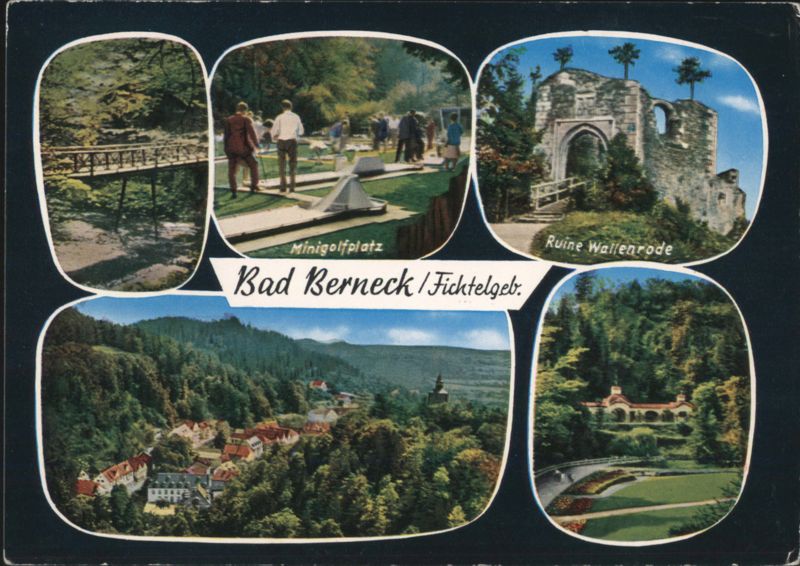 Bad Berneck, Fichtel Mountains, with Wallenrode Ruin Germany