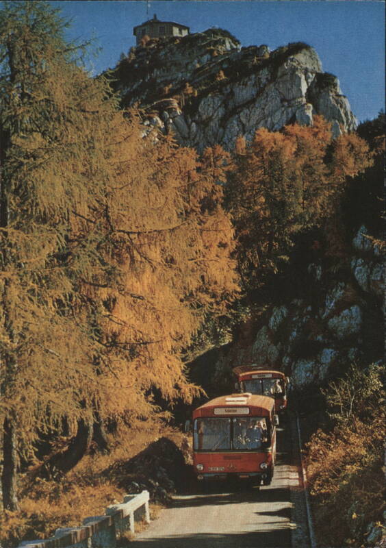 Buses on Road to Eagle's Nest, Berchtesgaden Germany