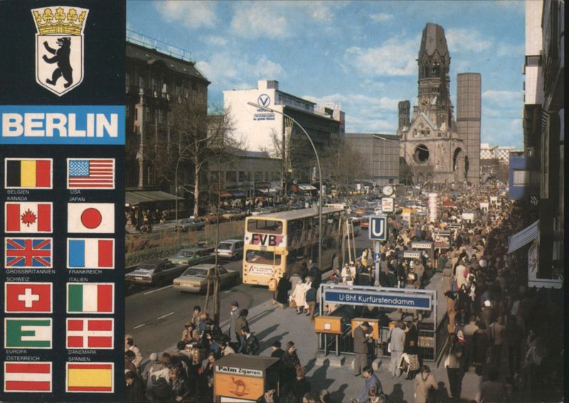 BERLIN Kurfürstendamm and Kaiser Wilhelm Memorial Church Germany