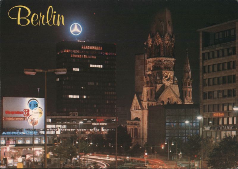 Berlin at Night - Kaiser Wilhelm Memorial Church & Europa-Center Germany