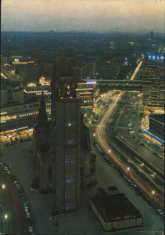Night View of Berlin City from Europa Center Germany