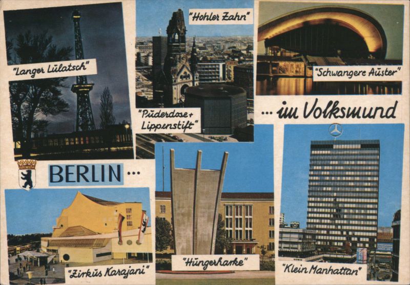 Berlin Landmarks with Popular Nicknames Germany