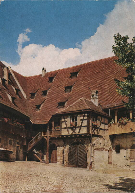 Alte Hofhaltung Courtyard with Tiled Roofs, Bamberg Germany