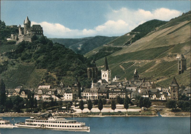 Bacharach am Rhein Town View with Stahleck Castle Germany