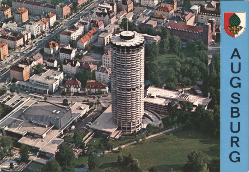Augsburg Hotel Tower Holiday Inn Aerial View Germany
