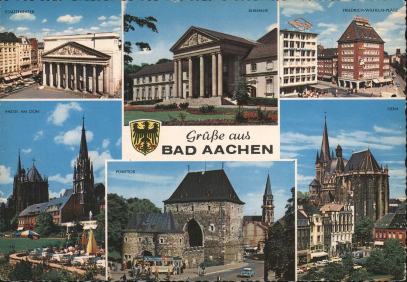 Bad Aachen Multi-View, City Theater, Kurhaus, Dom Germany