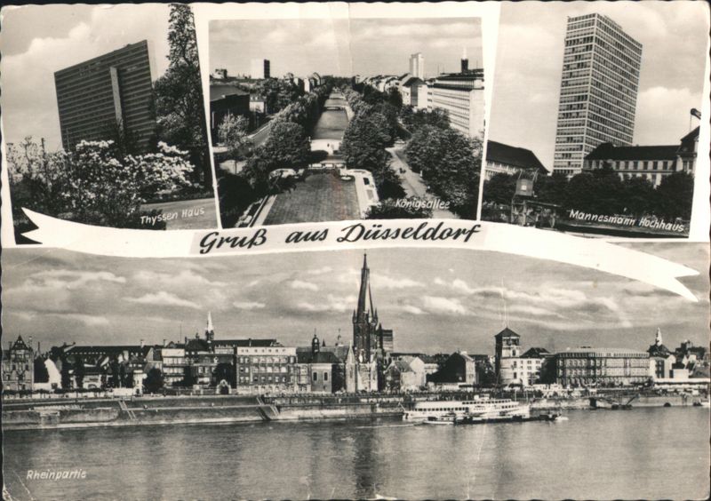 Düsseldorf City Views: Thyssen Haus, Königsallee, Rheinpartie Germany