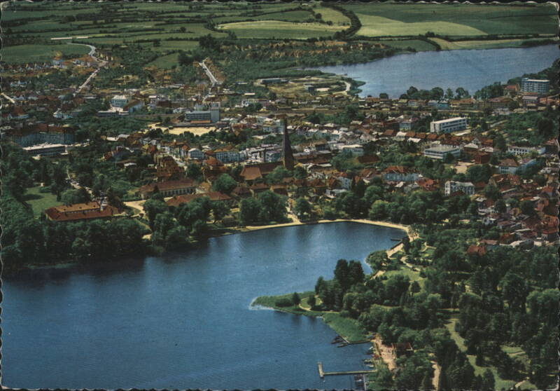 Rosenstadt Eutin, Aerial View of City and Lake Germany