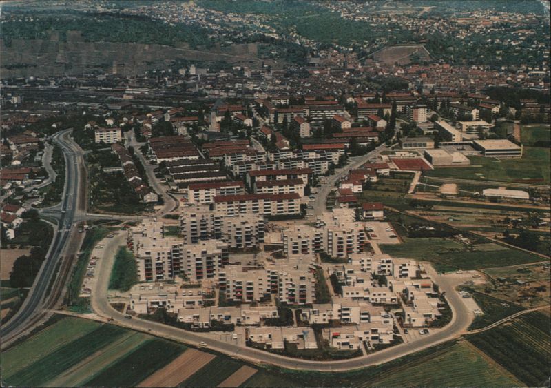 Aerial View of Zollbergsiedlung, Esslingen am Neckar Germany