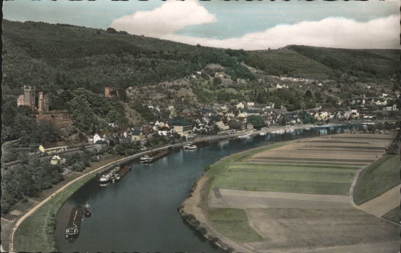 Four Castle Town Neckarsteinach on the Neckar River Germany