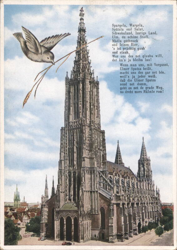 Ulm Minster with Ulm Sparrow Germany