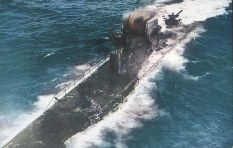 German U-Boat on Surface During WWII World War II
