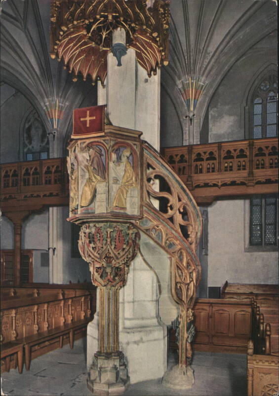 Pulpit in St. George's Collegiate Church, Tübingen Germany