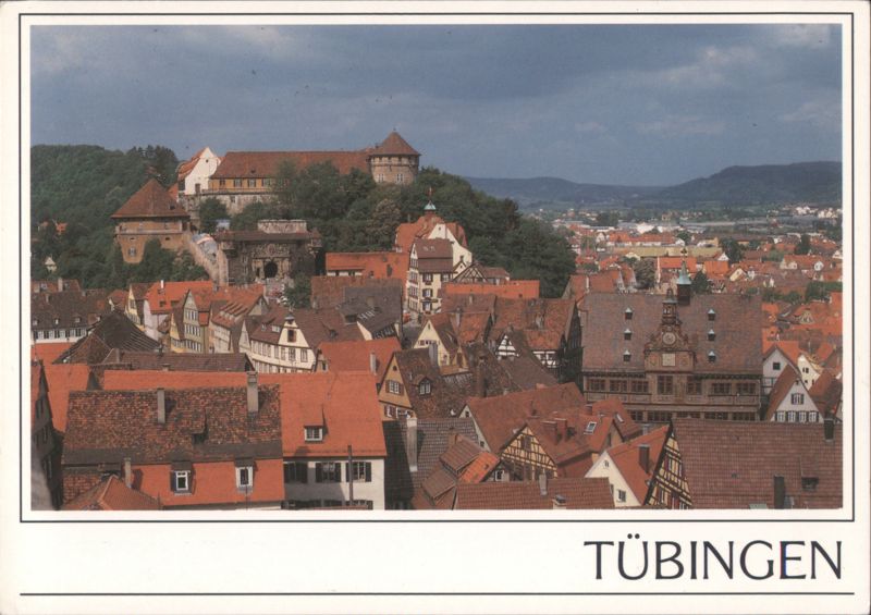 Tübingen Altstadt with Hohentübingen Castle and Ammertal Germany
