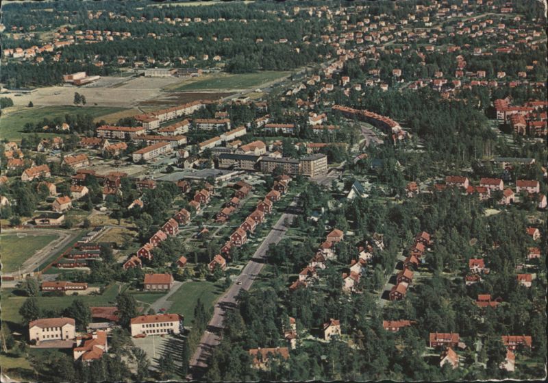 Aerial View of Skoghall Residential Area Sweden Harry Samuelsson