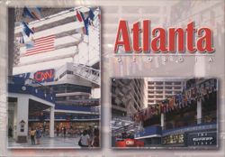 CNN Center Atrium and Exterior Views, Atlanta Postcard