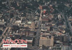 Aerial View of Downtown Macon, Georgia Postcard