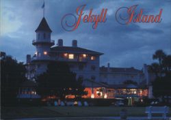 Jekyll Island Club Hotel at Dusk, Georgia Postcard