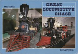 Great Locomotive Chase: The Texas and The General Postcard