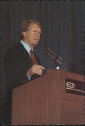 Jimmy Carter Speaking at Georgia World Congress Center Postcard