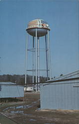 Plains Water Tower Painted with American Flag Postcard