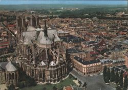 Reims Cathedral Apse & Palatine Chapel, 13th Century Postcard