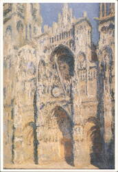 Rouen Cathedral, Saint-Romain Portal, Blue and Gold Harmony Postcard