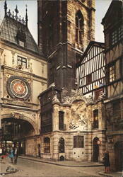 Le Gros Horloge and Rue du Gros Horloge, Rouen Postcard