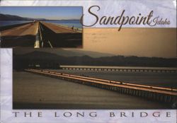 Sandpoint Idaho - The Long Bridge Postcard