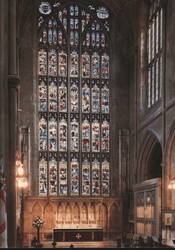 Bath Abbey East Window and Sanctuary Postcard