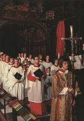 King's College Chapel, Cambridge - Choir in Procession Postcard