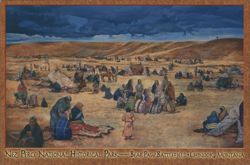 Nez Perce Camp at Bear Paw Battlefield, Chinook Postcard