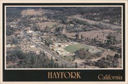 Aerial View of Hayfork Community Postcard
