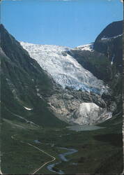 Bøyabreen Glacier in Fjærland Valley, Norway Postcard