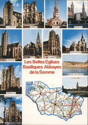 Beautiful Churches, Basilicas, Abbeys of the Somme, France Postcard