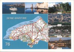 Scenic Views of Seine-Maritime, France Postcard