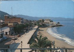 El Malecon, Main Promenade of Puerto Vallarta Postcard