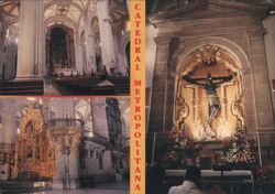 Metropolitan Cathedral Interior Views, Mexico City Postcard
