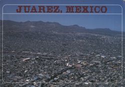 Aerial View of Juarez, Mexico Postcard